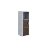 Шкаф колонка с малой стеклянной дверью СУ-2.2 Металлик 406x365x1200