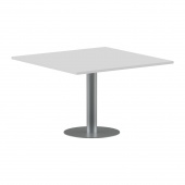 Конференц стол ПРГ-6 Белый/Алюминий 1200x1200x750