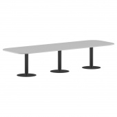 Конференц стол ПРГ-7 Белый/Антрацит 3600x1200x750