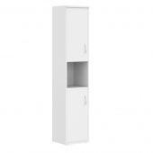 Шкаф колонка с комплектом глухих малых дверей СУ-1.5 Белый 406x365x1975