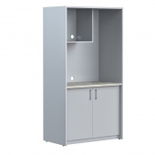 Шкаф для посуды SCB 120.3 Серый/Металлик 1030x600x2000