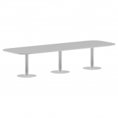 Конференц стол ПРГ-7 Белый/Белый 3600x1200x750