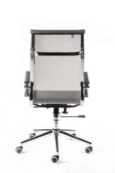 Кресло офисное / Хельмут / (grey) сталь + хром / серебристая сетка