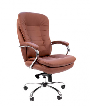 Кресло для руководителя CHAIRMAN 795 кожа светло-коричневая