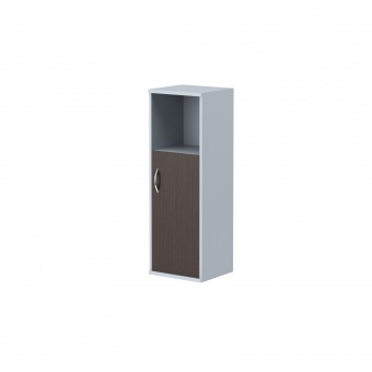 Шкаф колонка с глухой малой дверью СУ-2.1(R) Венге Магия/Металлик 406x365x1200