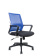 Кресло офисное / Бит LB / черный пластик / синяя сетка / черная ткань