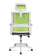 Кресло офисное / Бит / белый пластик / зеленая сетка / темно серая ткань