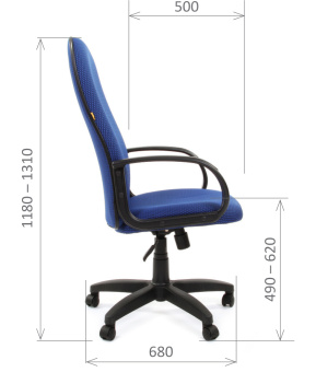 Размеры кресла для руководителя CHAIRMAN 279 ткань TW