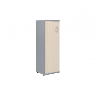 Шкаф колонка с глухой дверью СУ-2.3(L) Клен/Металлик 406x365x1200