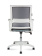 Кресло офисное / Бит LB / белый пластик /  серая сетка / темно серая ткань