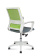 Кресло офисное / Бит LB / белый пластик / зеленая сетка / темно серая ткань