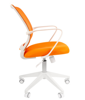 Офисное кресло CHAIRMAN 698 белый пластик TW-16/TW-66 оранжевый