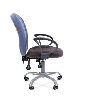 Кресло для оператора CHAIRMAN 9801 ERGO Комбинированная ткань стандарт 10-141 голубая/10-128 серая
