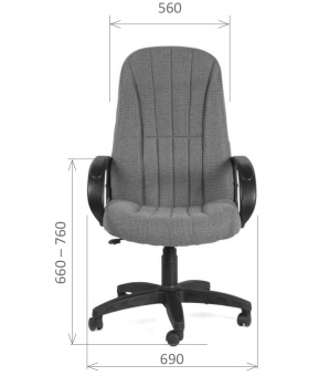 Размеры кресла для руководителя CHAIRMAN 685 Ткань TW