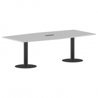 Конференц стол ПРГ-4 Белый/Антрацит 2400x1200x750