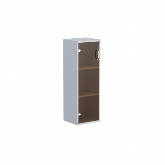 Шкаф колонка со стеклянной дверью СУ-2.4 Металлик 406x365x1200