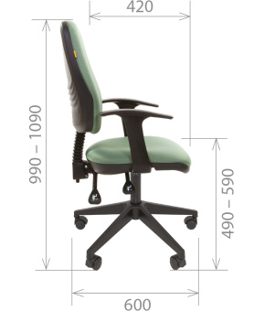 Кресла для оператора CHAIRMAN 661 Ткань стандарт 15-158