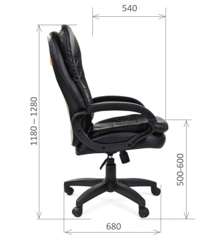 Размеры кресла для руководителя CHAIRMAN 795 LT экокожа