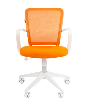 Офисное кресло CHAIRMAN 698 белый пластик TW-16/TW-66 оранжевый