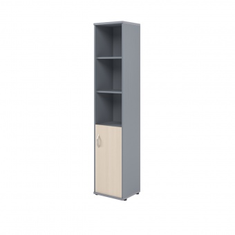 Шкаф колонка с глухой малой дверью СУ-1.1(R) Клен/Металлик 406x365x1975