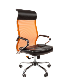 Кресло для руководителя CHAIRMAN 700 сетка Сетка TW оранжевая (спинка)