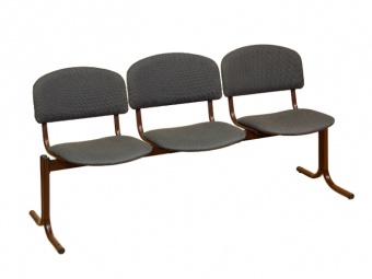 БС3(нс) Блок стульев 3-х мест.неоткидные сиденья, ткань, кожзам 1650х476х460/770