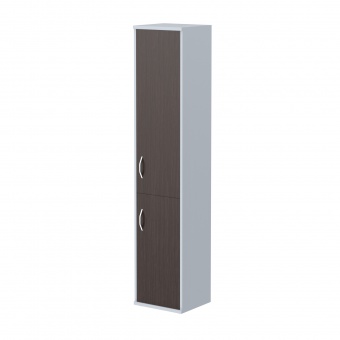 Шкаф колонка с глухой средней и малой дверьми СУ-1.3(R) Венге Магия/Металлик 406x365x1975