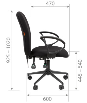 Офисное кресло CHAIRMAN 9801 BLACK ткань