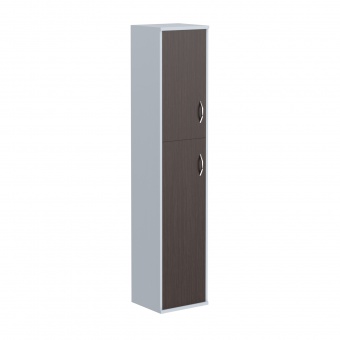 Шкаф колонка с глухой малой и средней дверьми СУ-1.8(L) Венге Магия/Металлик 406x365x1975