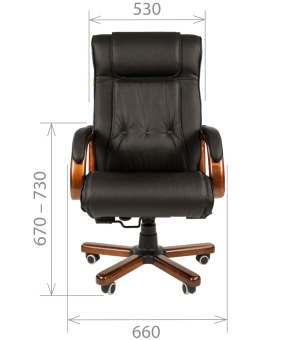 Кресло для руководителя CHAIRMAN 653 кожа натуральная черная