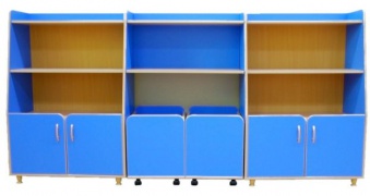 Комплект шкафов для игрушек и пособий "Василек-3" 2512х425х1230