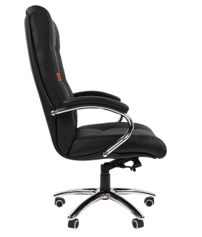 Офисное кресло CHAIRMAN 424 кожа черная